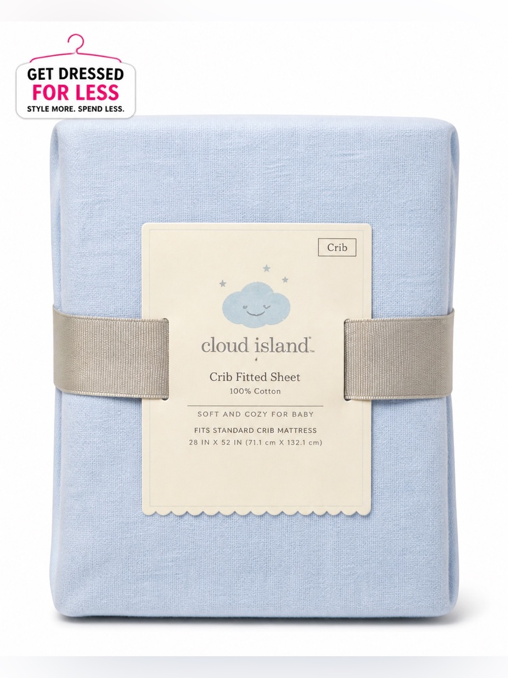 Cloud Island Fitted Crib Sheet Blue Baby Boy Nursery Bedding 100% Cotton Soft